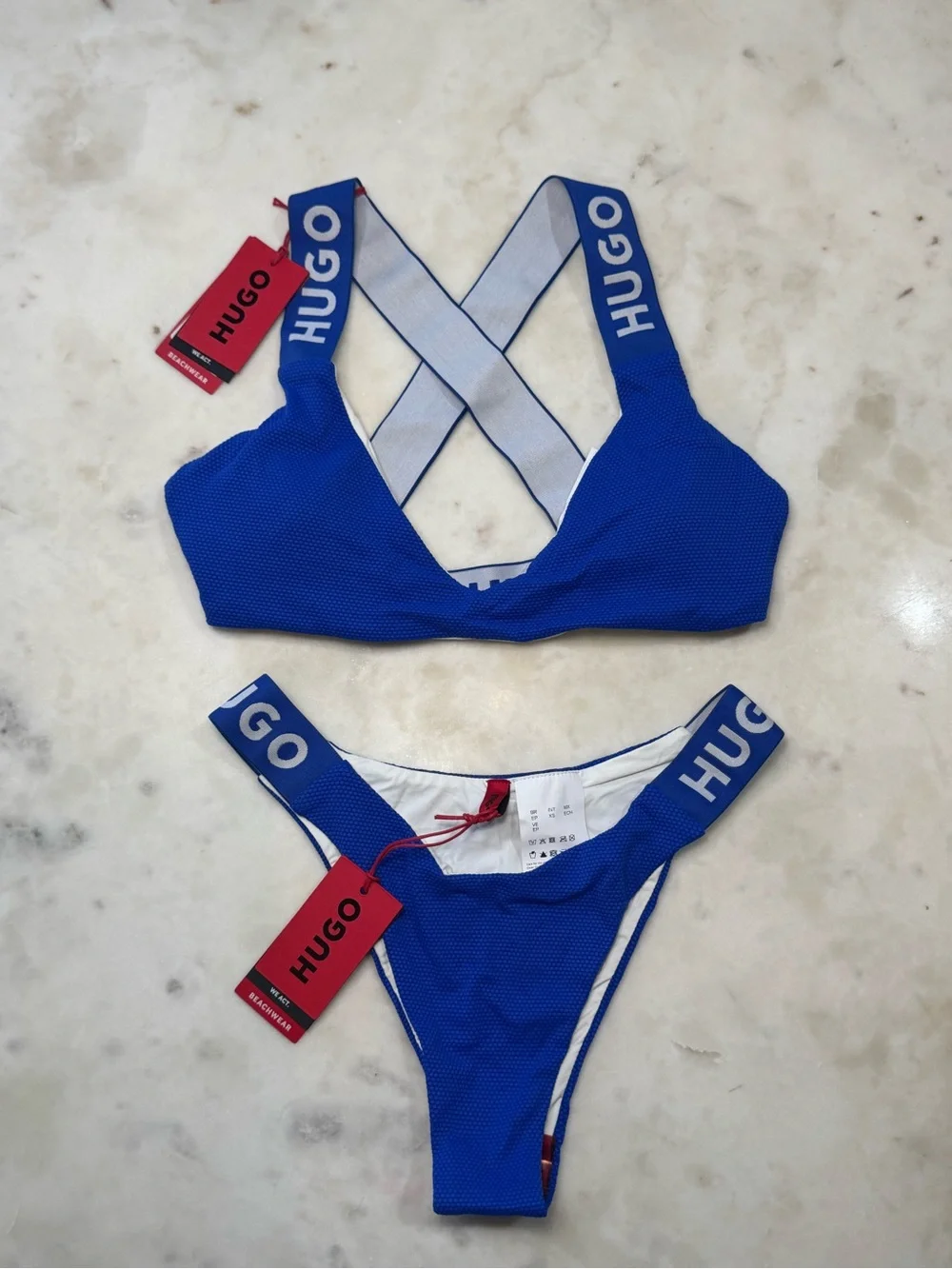 🫐🔹HUGO‎ Electric Blue Scoop Bikini Set Sporty🔹🫐